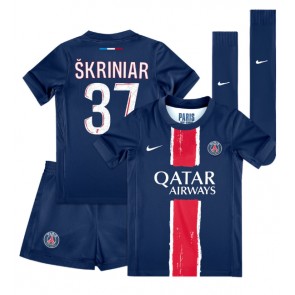 Paris Saint-Germain Milan Skriniar #37 Dětské Domácí dres komplet 2024-25 Krátký Rukáv (+ trenýrky)